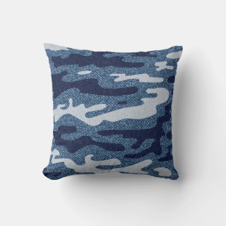 Camouflage gevlekte denim jeans patroon kussen