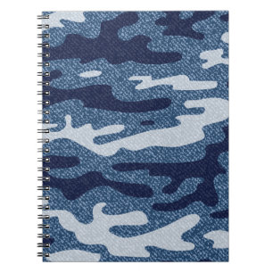 Camouflage gevlekte denim jeans patroon notitieboek