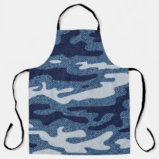 Camouflage gevlekte denim jeans patroon schort