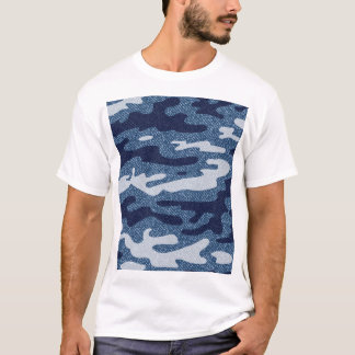 Camouflage gevlekte denim jeans patroon t-shirt