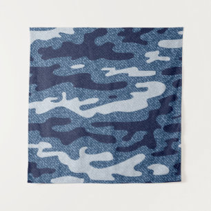 Camouflage gevlekte denim jeans patroon wandkleed