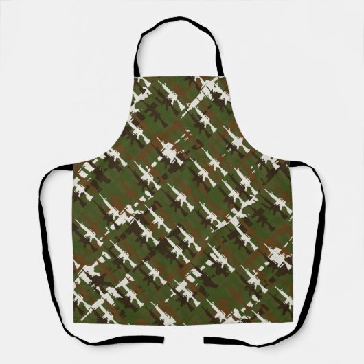 Camouflage geweer militaire stijl cool Pistool pat Schort (Voorkant)