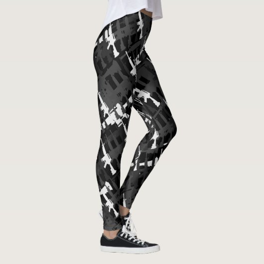 Camouflage geweren militaire stijl Pistool zwart c Leggings (Rechts)