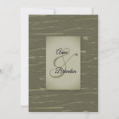Camouflage Green Bark Design Weddenschap Kaart (Achterkant)
