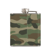 Camouflage Green Camo Army Pattern Monogram Heupfles (Achterkant)