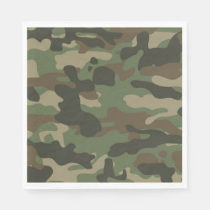 Camouflage Green Camo Army Pattern Servet