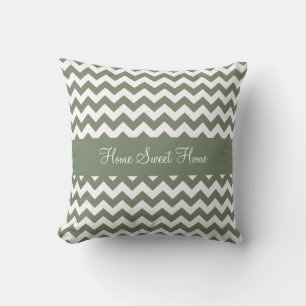 Camouflage Green Chevron Kussen
