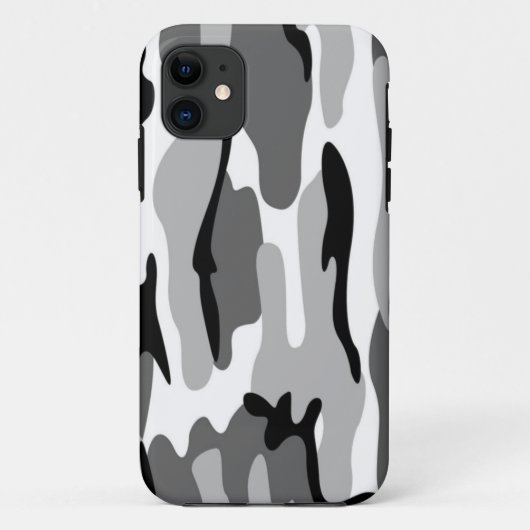Camouflage gris et noir iPhone 5G Coque (Dos)
