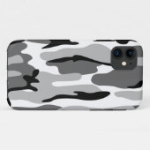 Camouflage gris et noir iPhone 5G Coque (Dos (Horizontal))