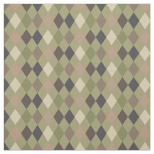 Camouflage Groen Bruin geometrisch patroon Stof