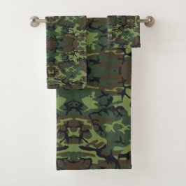 Camouflage groene handdoek in grote hoeveelheden