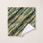 Camouflage Hakki tacheté motif rayé (Gant de toilette)