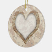 Camouflage Hart - Woestijn Keramisch Ornament (Links)