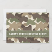 Camouflage Heart Baby Photo Faire-part de naissanc (Dos)