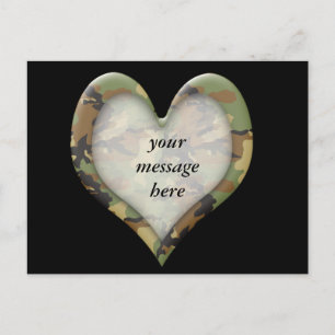 Camouflage Heart Briefkaart