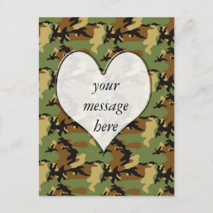Camouflage Heart Briefkaart