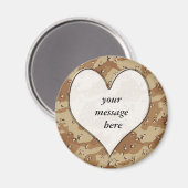Camouflage Heart Magneet (Voorkant / Achterkant)