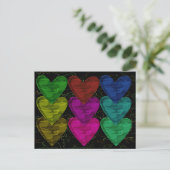 Camouflage Heart Motif des couleurs Carte postale (Debout devant)