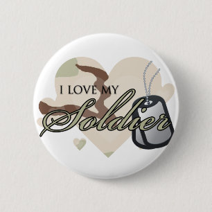 Camouflage Heart Ronde Button 5,7 Cm