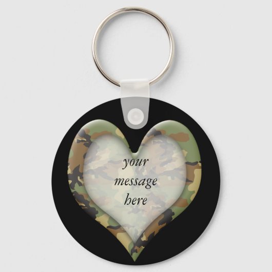 Camouflage Heart Sleutelhanger (Voorkant)