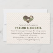 Camouflage Heart Wedding Invites Kaart (Voorkant)