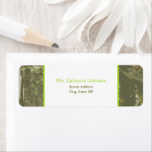 Camouflage & Heldergroen Adreslabel Sticker (Insitu)