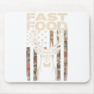 Camouflage hertenjacht fastfood grap jager cadeau muismat