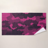 Camouflage hexagonal, texture militaire arrière -  (Serviette de bain)