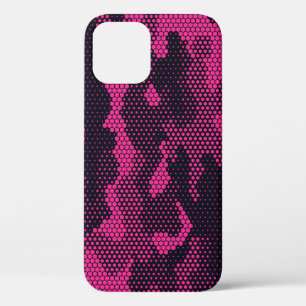 Camouflage hexagonale, militaire textuur achtergro iPhone 12 hoesje