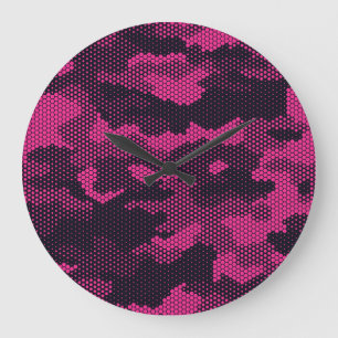 Camouflage hexagonale, militaire textuur achtergro grote klok