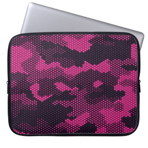 Camouflage hexagonale, militaire textuur achtergro laptop sleeve