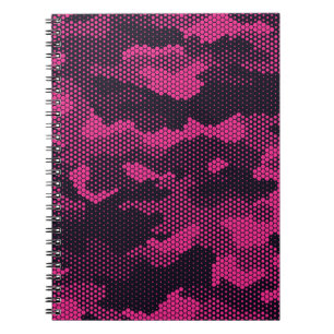 Camouflage hexagonale, militaire textuur achtergro notitieboek