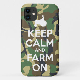Camouflage Houd kalm en Boerderij op iPhone 5 Hoes