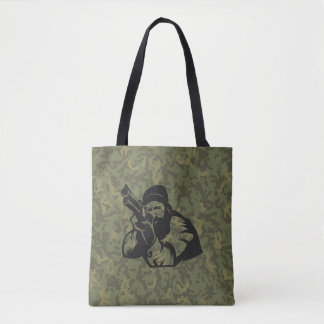 Camouflage Hunter Aiming Illustratie Ontwerp Draagtas