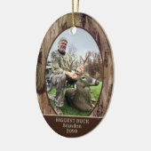 Camouflage Hunting 2 Photos Personalized Keramisch Ornament (Links)