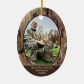 Camouflage Hunting 2 Photos Personalized Keramisch Ornament (Voorkant)