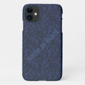 Camouflage iPhone Case in Navy HAMbWG iPhone Hoesje (Achterkant)