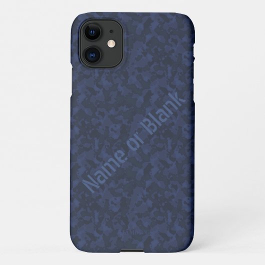Camouflage iPhone Case in Navy HAMbWG iPhone Hoesje (Achterkant)