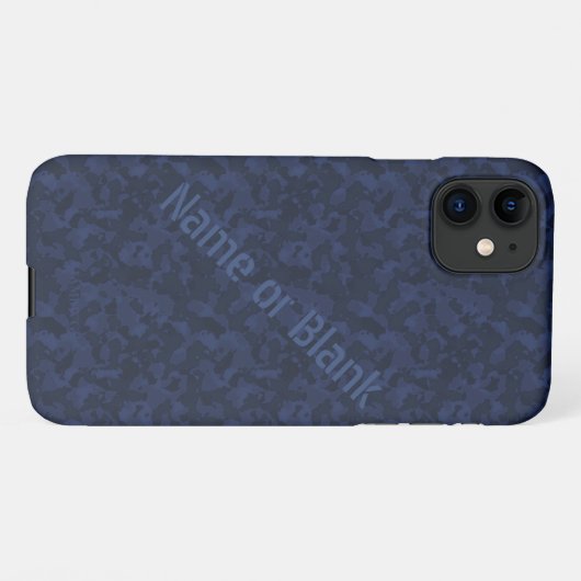 Camouflage iPhone Case in Navy HAMbWG iPhone Hoesje (Achterkant horizontaal)