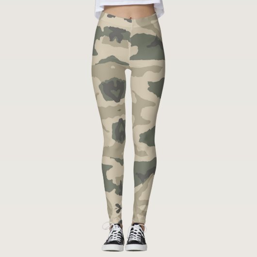 Camouflage Jah Army Jungle - Power Yoga Leggings (Voorkant)