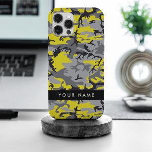 Camouflage jaune et gris Votre nom Personnalisez