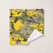 Camouflage jaune et vert, Militaire, Armée (Gant de toilette)