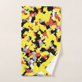 Camouflage jaune rouge noir gris Motif Camo (Serviette à main)
