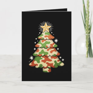 Camouflage Kerstboom Camo Militaire Kerstmis Sneeu Kaart