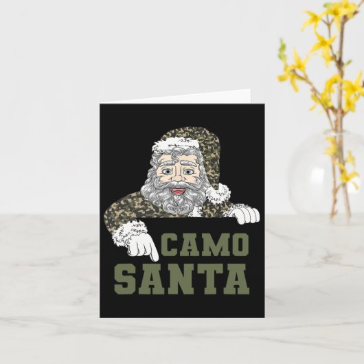 Camouflage Kerstjacht Santa Camo Militaire mij Kaart (Gele Bloem)