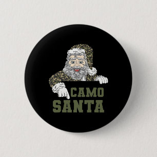 Camouflage Kerstjacht Santa Camo Militaire mij Ronde Button 5,7 Cm