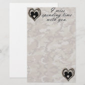 Camouflage kussen koppel missen je briefpapier (Voorkant / Achterkant)