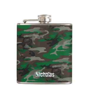 Camouflage Leger militaire Douanenaam Heupfles