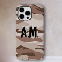 Camouflage Leger Monogram iPhone Case-Beige-Brown