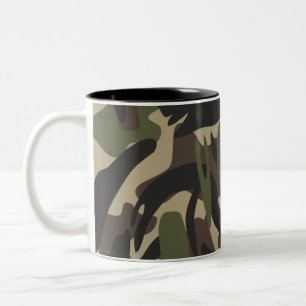 Camouflage leger tweekleurige koffiemok